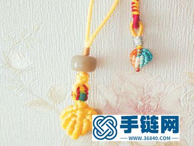 物尽其用创意_编绳废线简单DIY编法叶子钥匙圈挂件 