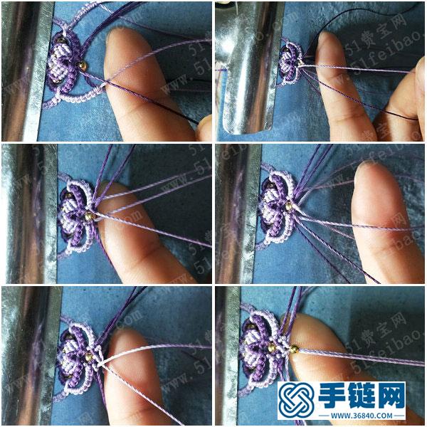 挂件扣头的编法方法_简单DIY编绳紫鸢扣头图解 