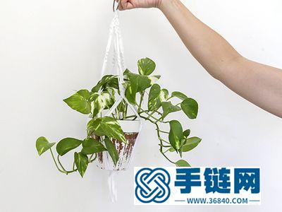 简单DIY绳编花盆吊篮详尽图解教学 