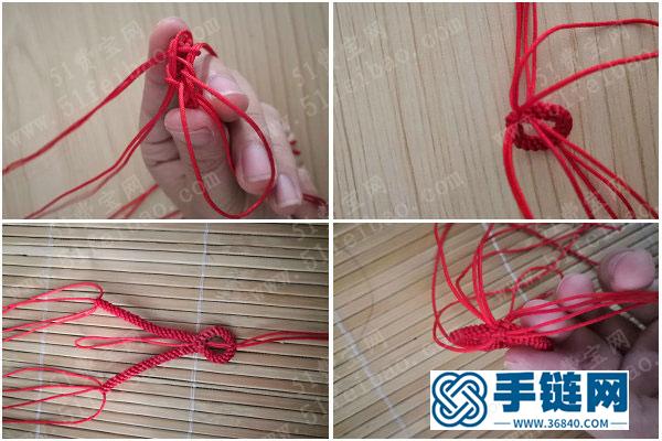 中国结编绳的方法_编法传统红绳爱心小挂件 