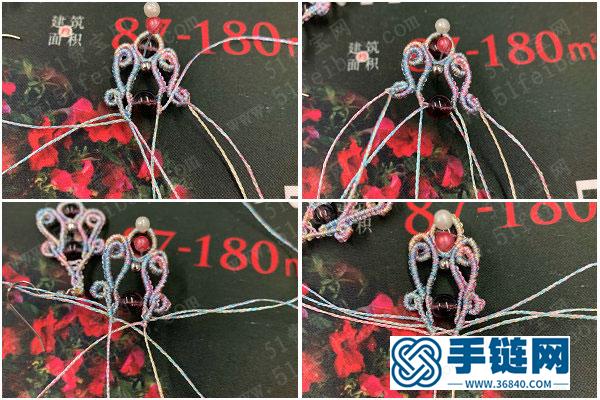 斜卷结简单DIY的方法_编绳宝瓶耳钩的制作过程 