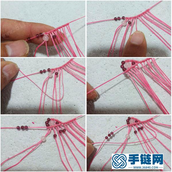 中国结串珠装饰_简单DIY漂亮的彩线编绳蝴蝶图解 