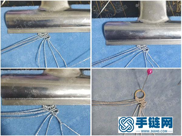 编法耳环教程_蜡彩金编绳耳环过程教学 