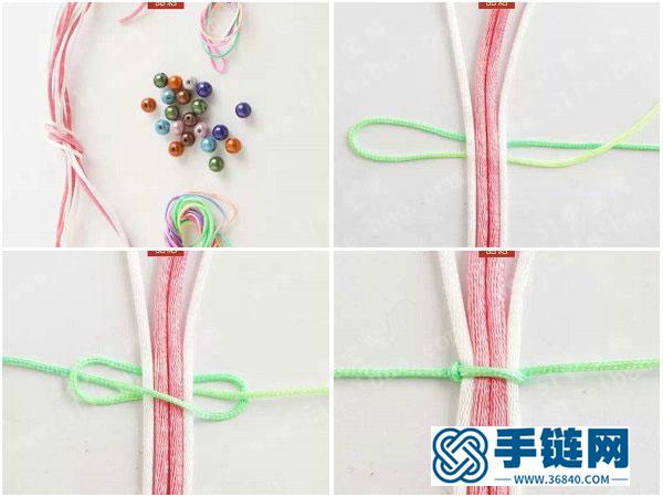 简单DIY编绳手绳_做一条搭配简约的串珠链子 