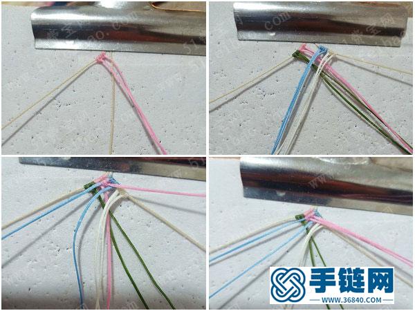 手工编织大全作品_消耗线头编法漂亮小手绳 