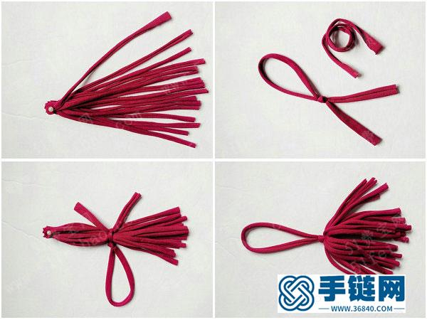 简单DIY颜色鲜艳的绳编流苏挂件 