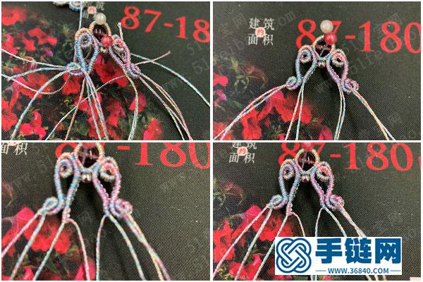 斜卷结简单DIY的方法_编绳宝瓶耳钩的制作过程 