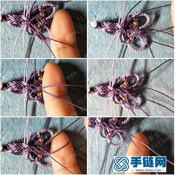 挂件扣头的编法方法_简单DIY编绳紫鸢扣头图解 