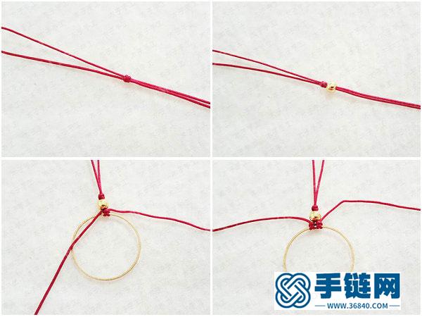 玉线编绳教程_简约大方的红色新年挂饰编法教学 