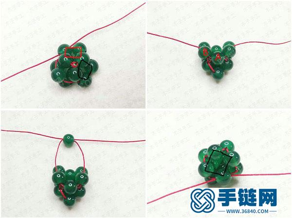 教你玉线手工编织简单DIY水晶葡萄手机挂件的方法 