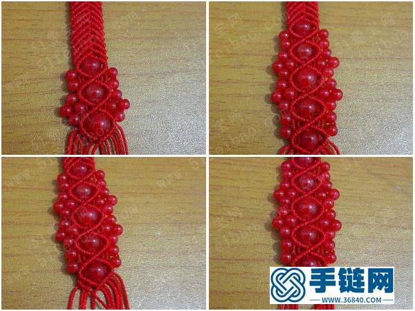 手工编织作品大全_简单DIY斜卷结经典款手绳编法图解 