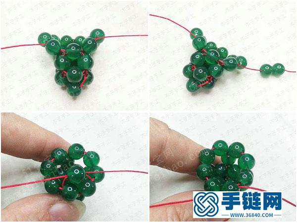 教你玉线手工编织简单DIY水晶葡萄手机挂件的方法 