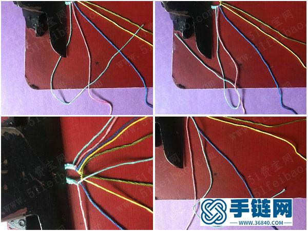 亲手学编绳_五色手工编法友谊手绳详细全过程 