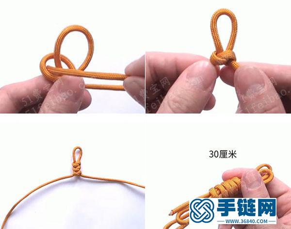 简单DIY伞绳编法十字架吊饰 