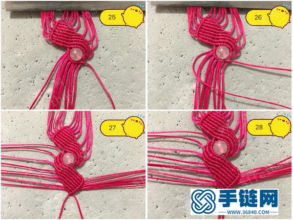 耳饰制作图解_蜡线编绳淑妃含珠耳环简单DIY教学 