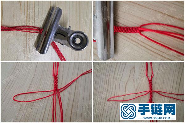 中国结编绳的方法_编法传统红绳爱心小挂件 
