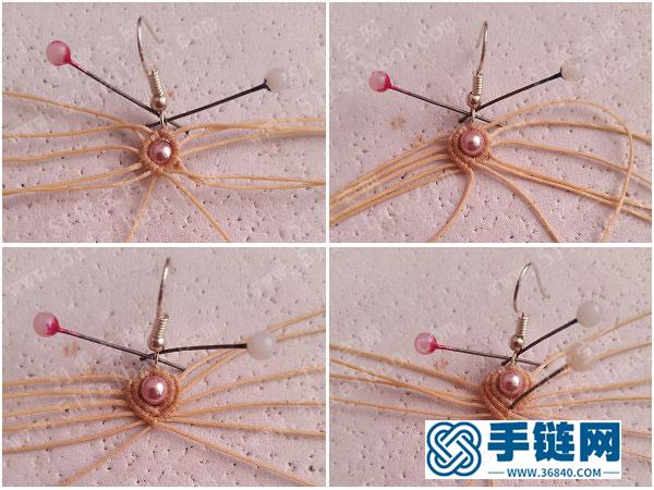 传统结艺编法应用_编绳串珠耳环吊饰编法教学 