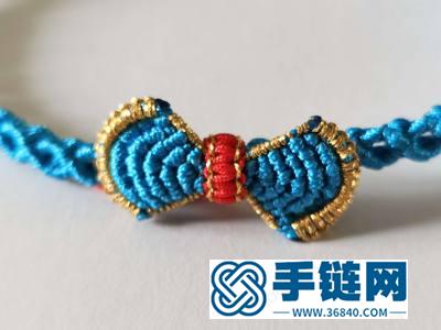 中国结创意编绳_简单DIY编法金边蝴蝶结步骤 