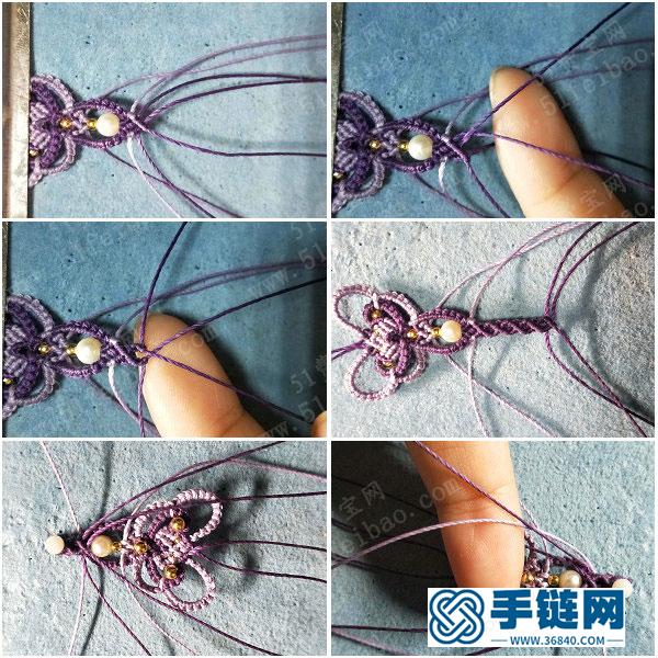 挂件扣头的编法方法_简单DIY编绳紫鸢扣头图解 