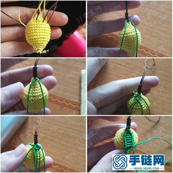 中国结创意编绳_简单DIY迷你柠檬的编法图解 