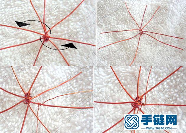 金属丝工艺手编金色蜘蛛网吊坠 