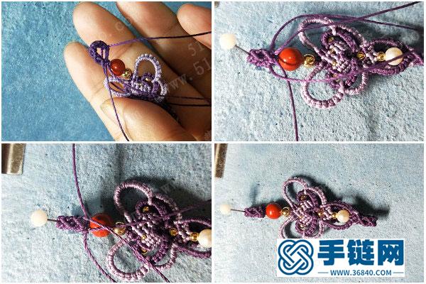 挂件扣头的编法方法_简单DIY编绳紫鸢扣头图解 