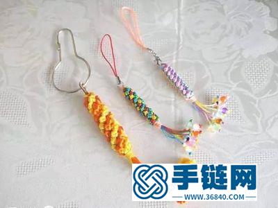 简单DIY经典的编绳装饰_可爱的蛇柱挂饰包包饰品 