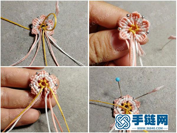 中国结艺装饰_手工编织做一朵百搭五瓣珠花 