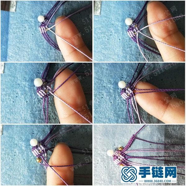 挂件扣头的编法方法_简单DIY编绳紫鸢扣头图解 