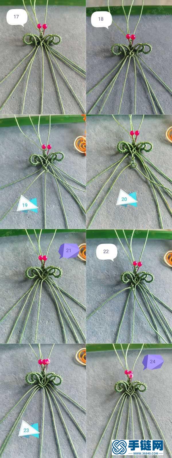 创意编绳挂件简单DIY_金鱼书签的编法图解 