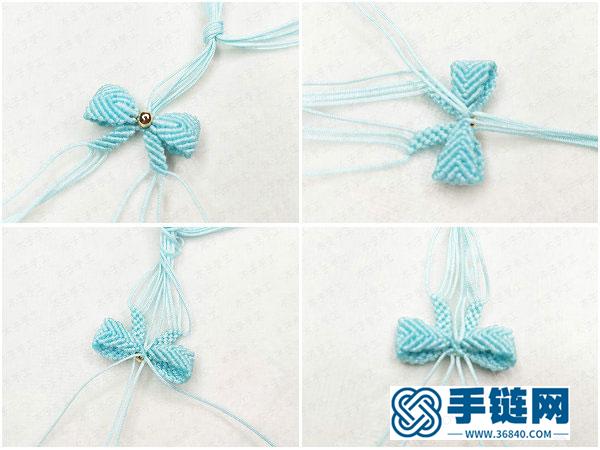 编绳饰物创意教程_很美的简单DIY立体蝴蝶结耳线 