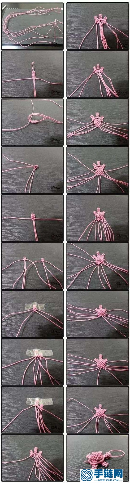 手工编织教程_如何做一只绳编小乌龟图解 