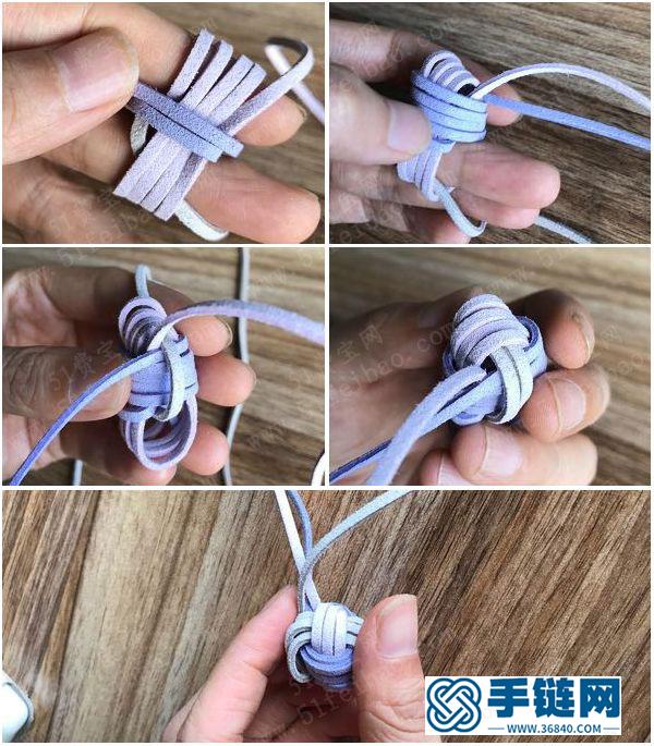 手工编织作品_简单DIY钥匙扣上小球配饰 