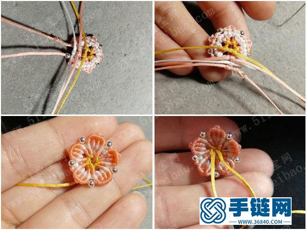 中国结艺装饰_手工编织做一朵百搭五瓣珠花 