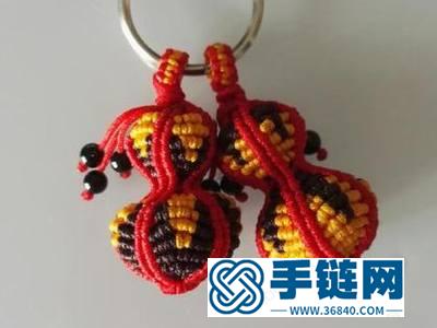 平安挂件装饰_简单DIY中国结绳编葫芦教程 