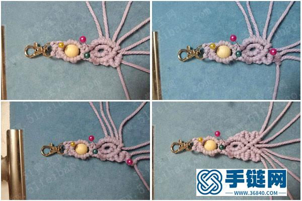 自制手工编织_编法棉绳挂件的简单方法 