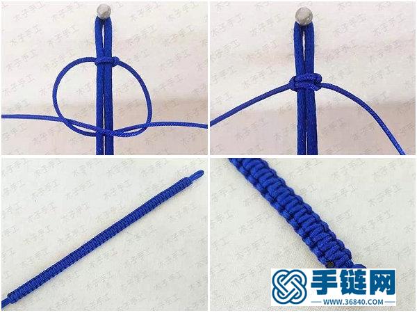 分享漂亮的编绳教程_玉线编法简单DIY网红手绳 