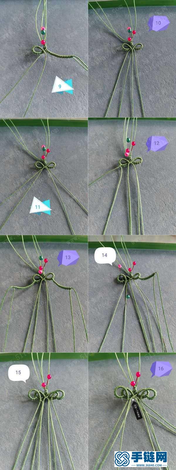 创意编绳挂件简单DIY_金鱼书签的编法图解 