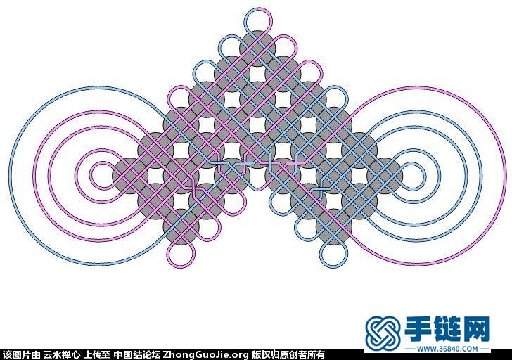 磬结 — 盘长及冰花走线简图