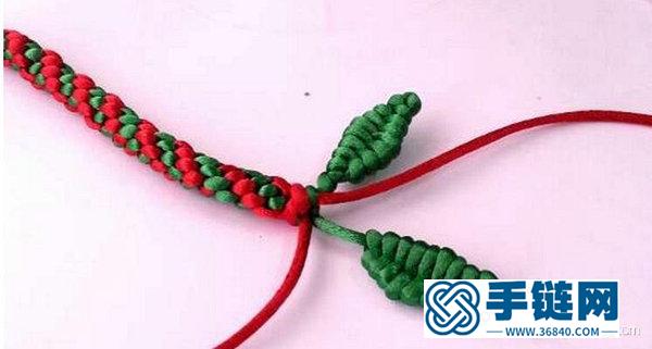 圣诞手链编绳手工教程图解