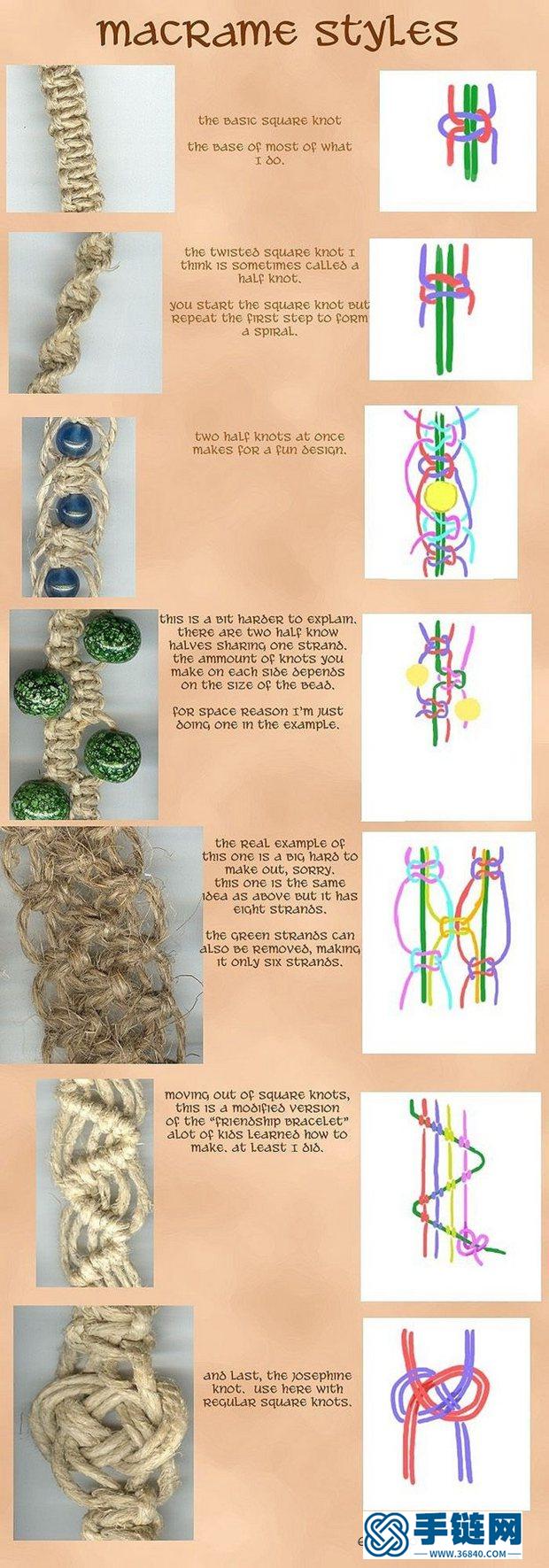 几种常见的手绳手链编织方法图解