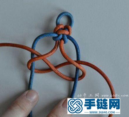 绳子编织手链教程 两股绳子编织手链