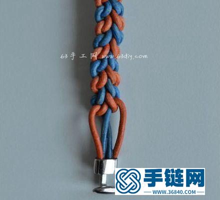 绳子编织手链教程 两股绳子编织手链