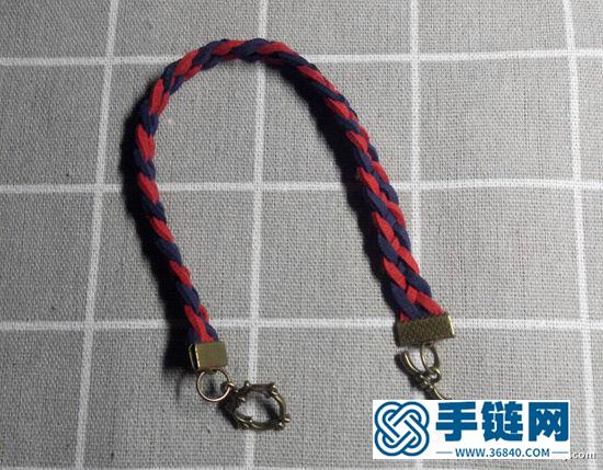 文艺复古风皮绳手链编织方法