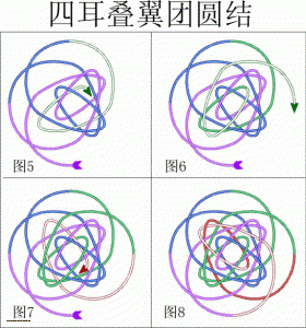 四耳叠翼团圆结走线图