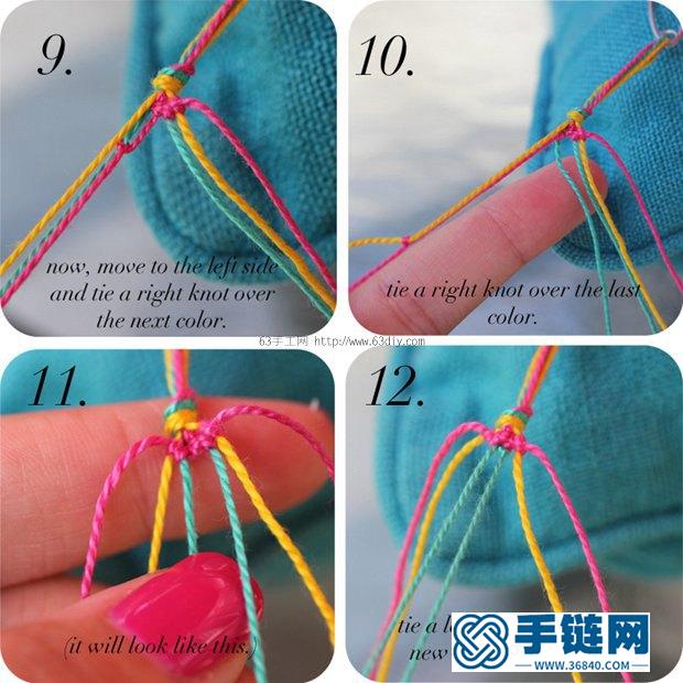 漂亮的手工绳编手链DIY教程