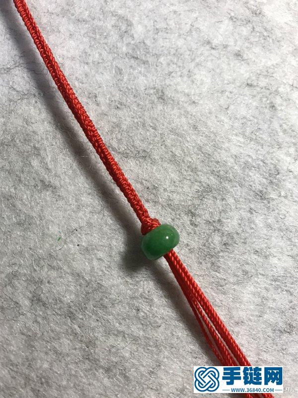 好运八股辫红绳手链编法教程