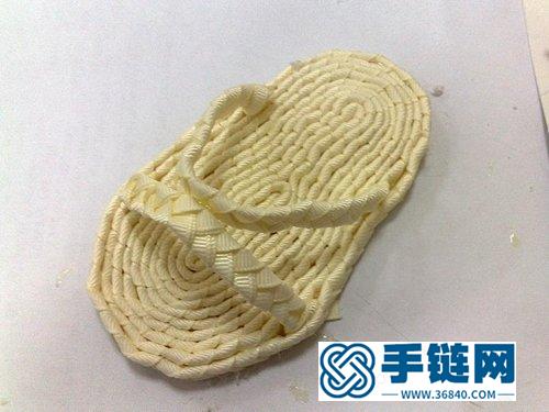 一款手工编织的拖鞋 手工编织拖鞋的方法