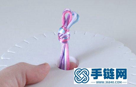 彩色手链编织教程 彩绳编织手链DIY图解