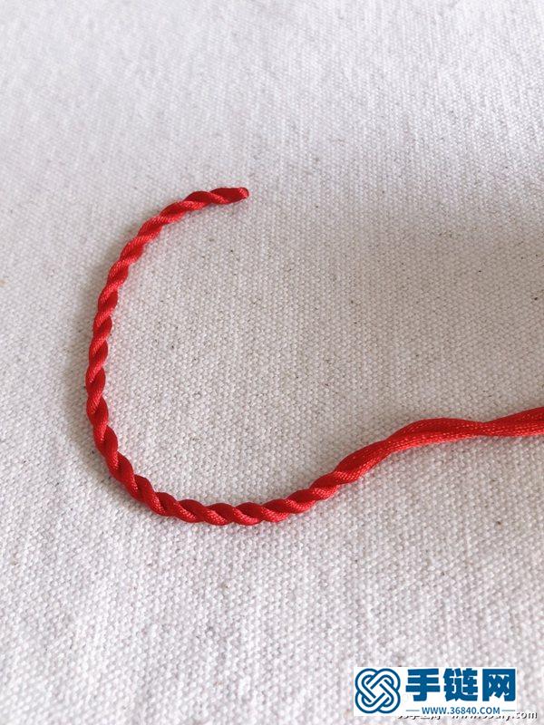 最简单的两股绳手链的编法